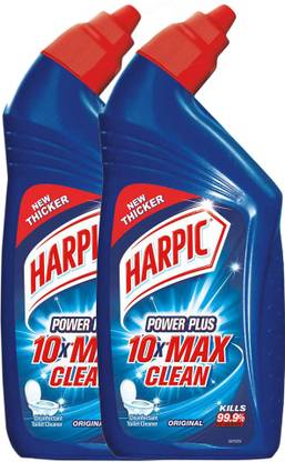 Harpic Disinfectant Toilet Cleaner Liquid, Original - 1000 ml | 500ml Pack of 2 Original Liquid Toilet Cleaner