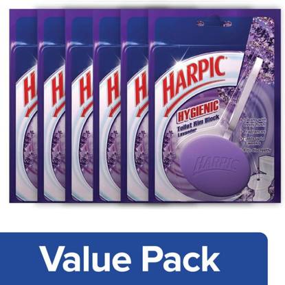 Harpic Hygienic Lavender Rim Lavender Block Toilet Cleaner