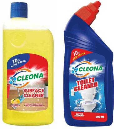 CLEONA Surface/Floor Cleaner and Toilet Liquid Cleaner Floral Liquid Toilet Cleaner