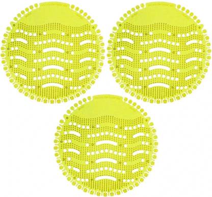 Karmarch Fresh Urinal Screen mat with fragrance for Toilet and Bathroom use Set Of 3 Lemon Mat Toilet Cleaner
