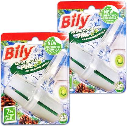 BILY Classic Active - Solid Toilet Rim Blocks Ocean Air Freshener Effect Pines Block Toilet Cleaner