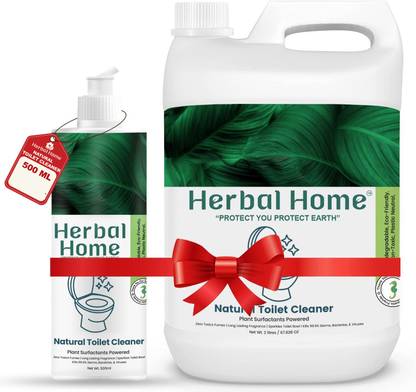 Herbal Home Combo Disinfectant Toilet Bowl Cleaner Kills 99.9% Germs Skin Safe, Baby Safe Liquid Toilet Cleaner