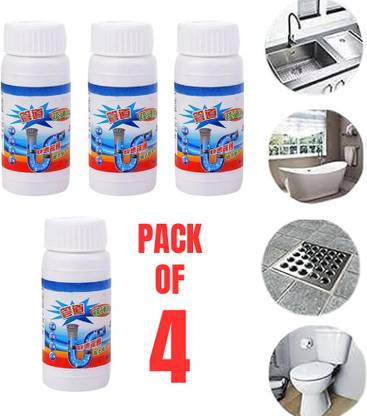 AshmakamMart Pack of 4 Drain Cleaning Powder | Fast-Acting Formula for Home Use Powder Drain Opener