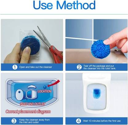 Clefairy Automatic Toilet Bowl Cleaner Tablets for Descaling & Deodorizing, Block Toilet Cleaner