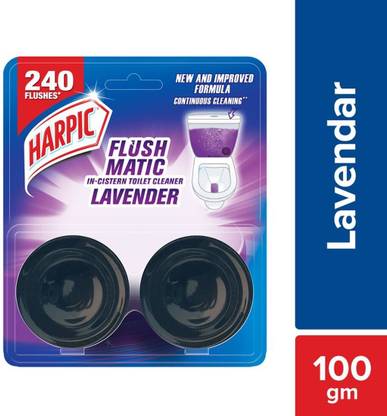 Harpic Flushmatic In-Cistern Lavender Block Toilet Cleaner