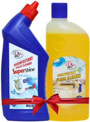Dewy Sparkle Toilet Cleaner & Disinfectant Floor Cleaner Liquid | pack of 2 | 500 ml Each Lemon Liquid Toilet Cleaner