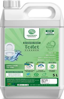 GROVANTI ORGANIC Disinfectant Toilet Cleaner Liquid, Original - 5 L Regular Liquid Toilet Cleaner