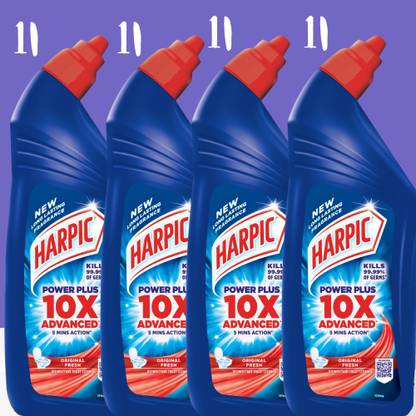 Harpic Disinfectant Toilet Cleaner Liquid, Original -4 liter(1liter*4) Liquid Toilet Cleaner