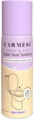 Carmesi Toilet Seat Sanitizer | Kills 99.9% Germs & Eliminates Foul Odour Lavender Liquid Toilet Cleaner