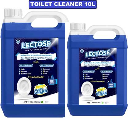 lectose 10L Best non-Acidic toilet cleaner with booster cleaning power Mint Liquid Toilet Cleaner