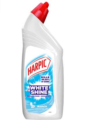 Harpic White and Shine Disinfectant Toilet Cleaner Bleach Liquid Liquid Toilet Cleaner