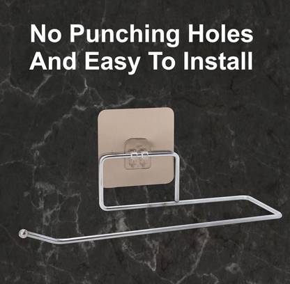 Buyer Choice Self Adhesive Paper Roll ,Tissue Paper Stand Towel Hanger Rack Kitchen Bathroom Stainless Steel Toilet Paper Holder