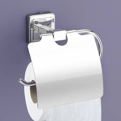 Plantex Crosslink 304 Grade Stainless Steel Decan Toilet Paper Roll Holder/Toilet Paper Holder in Bathroom/Bathroom Accessories (Chrome - Pack of 1) Stainless Steel Toilet Paper Holder