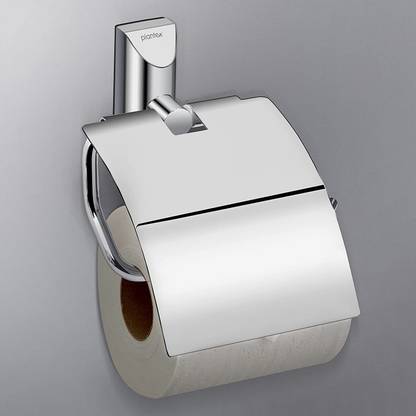 Plantex Fully Brass Smero Toilet Paper Roll Holder with Lid/Tissue Holder(SU-5138)Chrome Brass Toilet Paper Holder