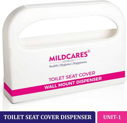 Mildcares Wall Mount Plastic Dispenser for Disposable Half Fold Toilet Seat Plastic Toilet Paper Holder