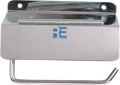 RIYA ENTERPRISE SS J4 SILVER PAPER HOLDER 1PS Stainless Steel Toilet Paper Holder