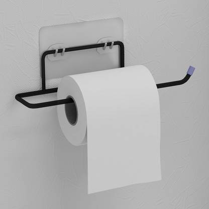 Impulse by Plantex Mild Steel Tissue Roll Holder for Bathroom/Toilet/Lavatory (Black) Steel Toilet Paper Holder