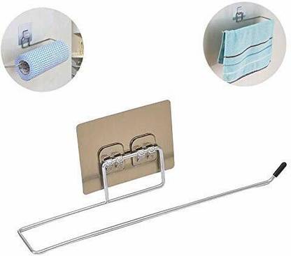 Buyer Choice Tissue Paper Stand Towel Bar Hanger Kitchen Towel Holder for Kitchen Bathroom Stainless Steel Toilet Paper Holder