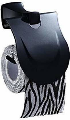 Plantex Space Aluminum Toilet Paper Roll Holder/Toilet Paper Holder for Bathroom/Kitchen Tissue Holder/Bathroom Accessories (Black) Aluminium Toilet Paper Holder