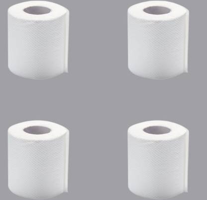 VOIISH Eco-Friendly, Natural, and Unbleached Toilet Tissue Paper Rolls (Pack of 4) Toilet Paper Roll