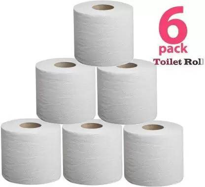 Kivir Global Toilet Tissue Rolls Extra Soft Tissue Paper, Pulls Toilet Paper Roll Pack of 6 Toilet Paper Roll