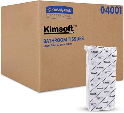 Kimberly Clark Kimsoft 2 ply Toilet Paper Tissue Roll, 80 Roll, 375 Pulls/Roll Toilet Paper Roll