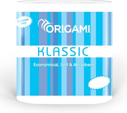 Origami Klassic Pack of 6-180 Pulls Per Roll Toilet Paper Roll
