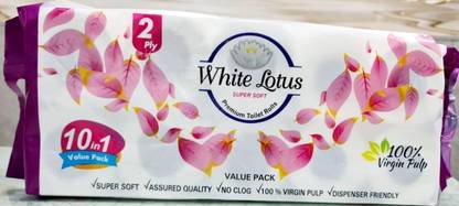 MAKEUPBEE White Lotus Toilet Roll Toilet Paper Roll