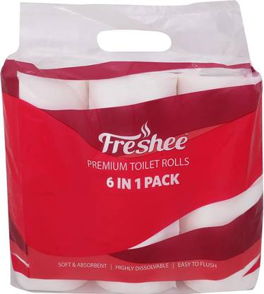 Freshee 6 in 1 Toilet Roll 2 ply Tissue high quality premium tissues that offer fresh soft and hygienic experience Toilet Paper Roll