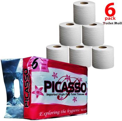 Picasso PREMIUM QUALITY VIRGIN PULP TISSUE 6 IN 1 PACK Toilet Paper Roll