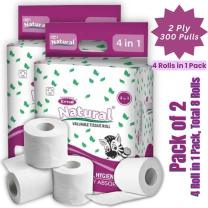 Royal Natural Soft Hygienic Highly Abosrbent Toilet Tissue Roll/Tissue Paper Roll Pack of 2 Toilet Paper Roll