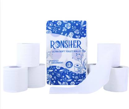 RONSHER 3 Ply Toilet Tissue Paper Roll |6 In One Pack Toilet Paper Roll