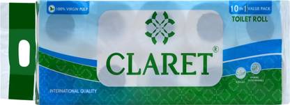 Paramount Claret Toilet Roll 10 in 1 NEW 180 Pull 2 Ply,Soft & Highly Absorbent Toilet Paper Roll