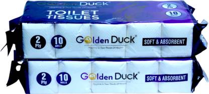 Golden Duck Premium Toilet Tissue Value Pack 10 in One - Ultra Soft Toilet Paper Roll