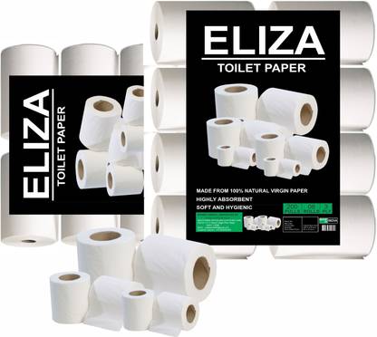 Eliza 3 Ply Soft Toilet Paper Roll | Tissue Roll | Toilet paper Pack of 8 Toilet Paper Roll
