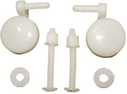 Elegant Casa Toilet Seat cover Round Hinges | White Colour - 48mm Round Custom Fit Toilet Seat Lid Lock