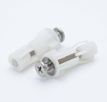 ALL IN HUBB Toilet Seat Hinges | White fastner Hinge - Size - 40mmx25mm (1 pair) Custom Fit Toilet Seat Lid Lock