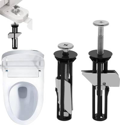 SUPVOX Universal Toilet Seat Bolt Stainless Steel Kit 2pc Durable Hygiene Custom Fit Toilet Seat Lid Lock
