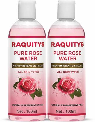 RAQUITYS Rose Water/Face Toner -Men & Women ((100ml) pack of 2 Men & Women