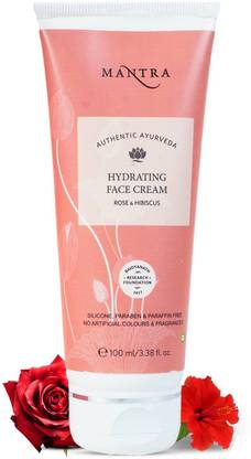 MANTRA Hydrating Face Cream Rose & Hibiscus Light-Creamy Texture & Hydrates Skin Men & Women