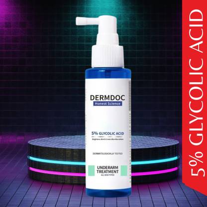 DermDoc 100ml Toner for Underarm Brightening – Glycolic Acid | Even Skin Tone Solution Women