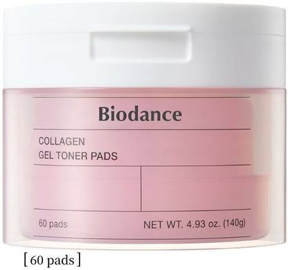 BIODANCE Collagen Gel Toner Pads – 60 Pre-Soaked Pads for Hydration & Skin Elasticity Men & Women