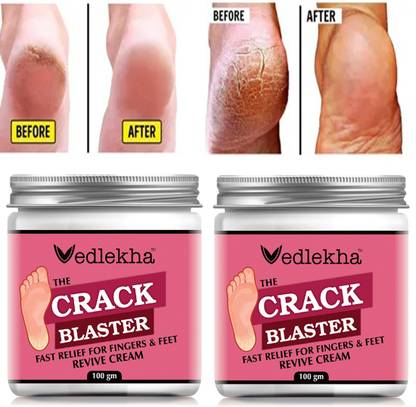 Vedlekha Cracked Heel Repair Cream For Smooth Foot Crack Cracked Heel Cream-100gm-2-Jar-