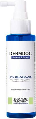 DermDoc 2% Salicylic Acid Body Acne Treatment For Clear & Acne Free Skin (100ml) Men & Women
