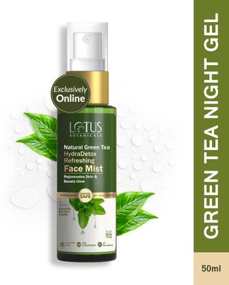 Lotus Botanicals Natural Green Tea HydraDetox Refreshing Face Mist|With Niacinamide Boosts Glow Men & Women