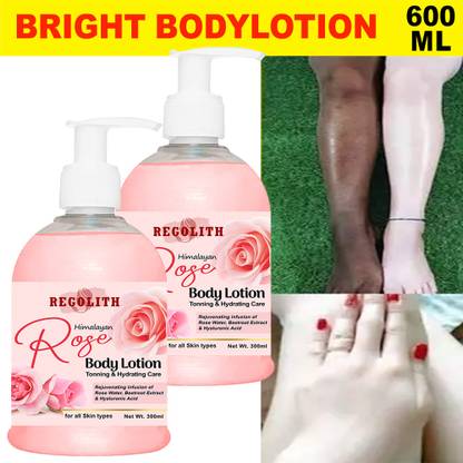 Regolith Rose Body Lotion Moisturizing Soothing With Rose Extract For Men & Women