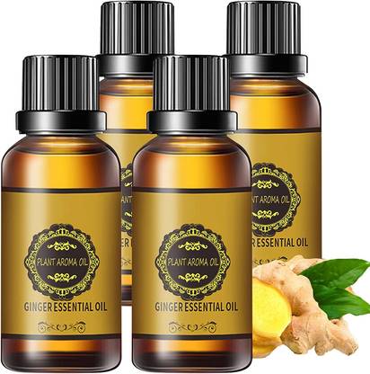 Barbers Crew Tummy Ginger Massage Oil for a Belly Fat Drainage oil Reduce Fat -30ml-4-Bottle- Men & Women