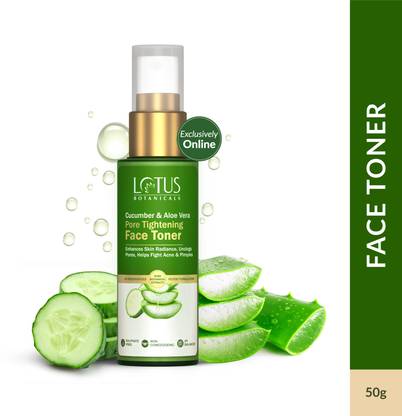 Lotus Botanicals Cucumber & Aloe Vera Pore Tightening Face Toner|Unclogs & Tightens Pores Women