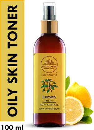 Wildflower essentials Lemon Water (Hydrosol) For Intense Hydration Anti-wrinkle Glowing Skin For Men & Women