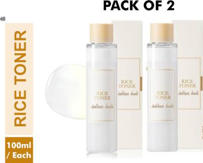 INDIANA HUDA Face Toner Set with Rice Ferment – 100 ml Each x 2 Bottles Men & Women